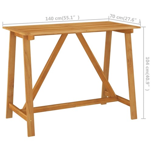 5 Piece Bar Set Solid Acacia Wood P0D7 - Picture 12 of 12