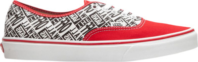 M Sz 9 = W Sz 10.5 Men Vans Authentic Mix Racing Red Black Skate Shoes NIB