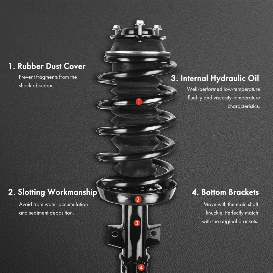 2x Conjunto completo de puntal delantero y resorte helicoidal para Saab 9-5 2002-2009 2,3 L 3,0 L Foto 3 de 4