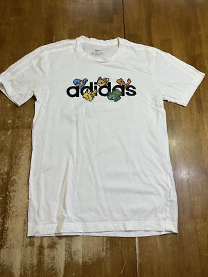 Adidas Pokemon Pixelated Men’s White Pokemon Starter T Shirt Size MEN's  Small