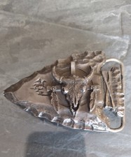 Arrowhead Buffalo Skull Southwest Style Siskiyou Vintage Belt Buckle