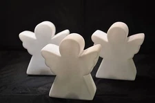 LIGHT-UP CHRISTMAS ANGELS TABLETOP 3 PC PLASTIC SET