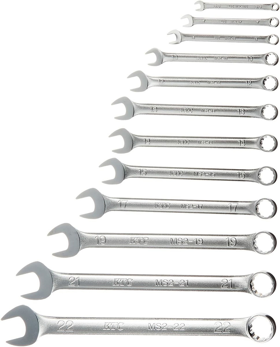 KTC Combination Wrenches 12pcs Set with Tray 5.5mm-22mm KTC Combination Wrenches 12pcs Set with Tray 5.5mm-22mm