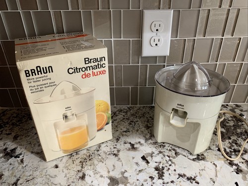 BRAUN CITROMATIC CITRUS JUICER MPZ2 TYPE 4979 WHITE JUICE WITH ORIGINAL BOX  | eBay
