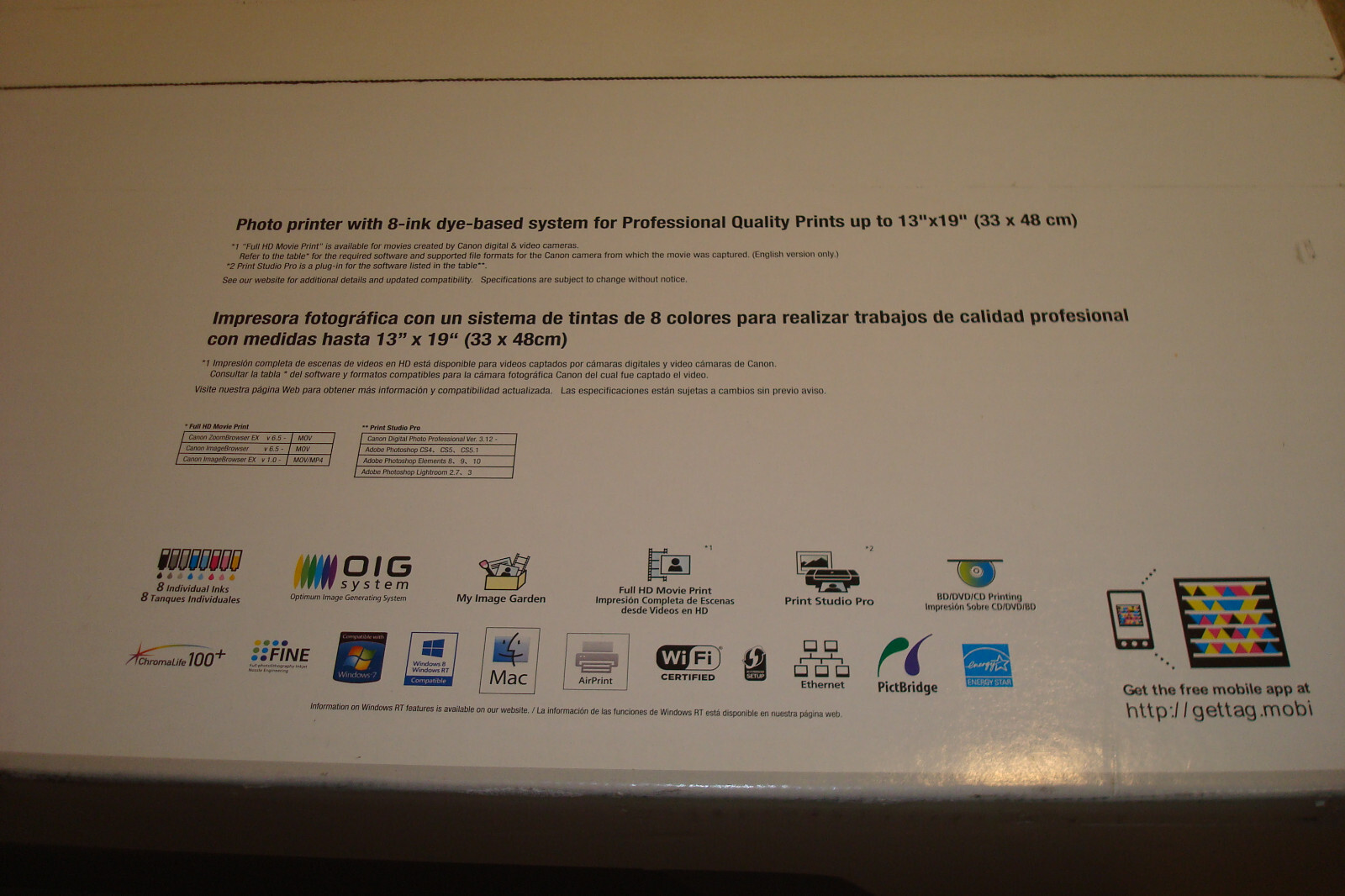 NEW Canon PIXMA PRO100 Color Digital Photo Inkjet Printer (Canon Item