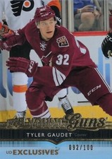2014-15 UPPER DECK YOUNG GUNS UD EXCLUSIVES #527 TYLER GAUDET /100
