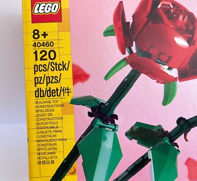BRAND NEW LEGO RED ROSES SET #40460 120 PIECES WITH ADJUSTABLE