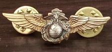 US Marine Corp Pilot Aviation Wing Badge Insignia Pin USMC Aviator EGA Military