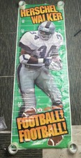 Vintage 1996 HERSCHEL WALKER 26”x75” Dallas Cowboys Football Little Caesars USA