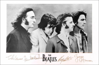 The BEATLES John Paul George Ringo Famous Best Picture Signatures Poster