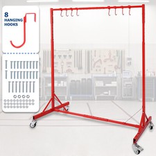7ft Q235 Automotive Paint Rack Auto Body Painting Stand Hanger Hood Body Shop