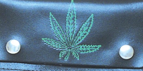 Weed Marijuana Cannabis Genuine Leather Wallet With Chain (8 inch ...