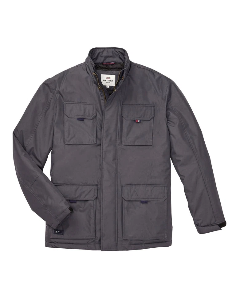Parka utilitaria para hombre Ben Sherman carbón talla mediana Foto 4 de 4