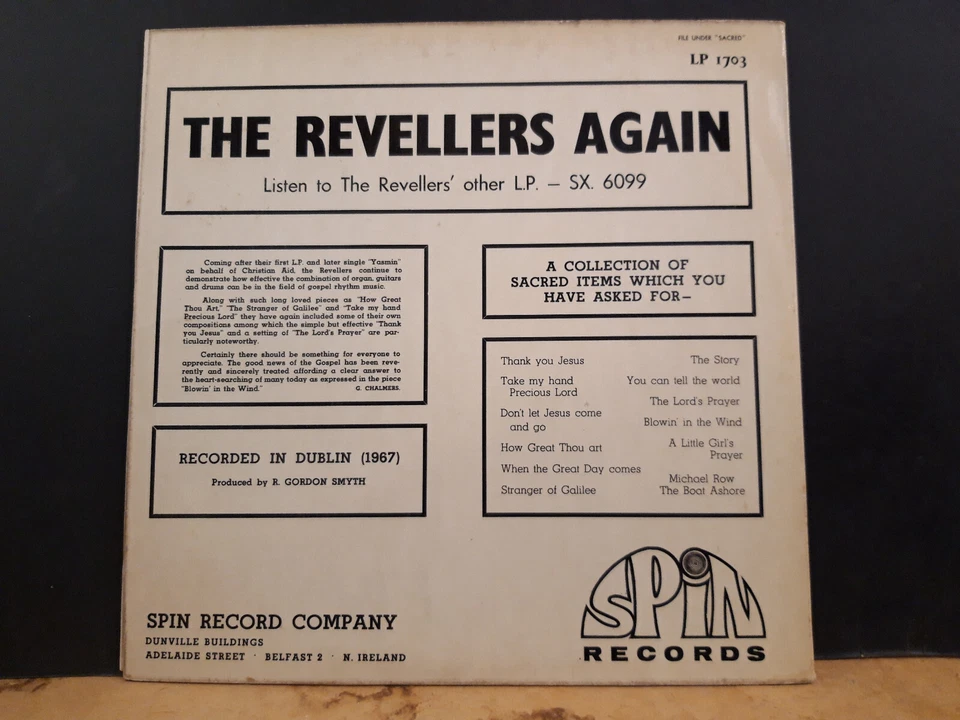 REVELLERS Revellers Again LP 1967 Belfast Gospel Beat Jesus Lovely copy! - Image 2 of 4