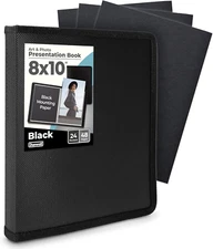 Dunwell Photo Album 8X10 (Black) with Mounting Paper, 8 X 10 Photo & Art Portfol