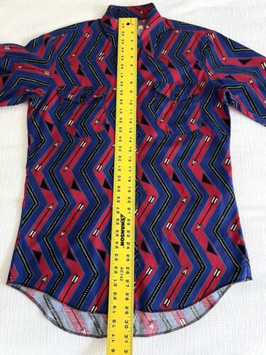 Camicia western VINTAGE Wrangler Brushpopper uomo MEDIA made in USA coda lunga usata in ottime condizioni - Foto 4 di 13