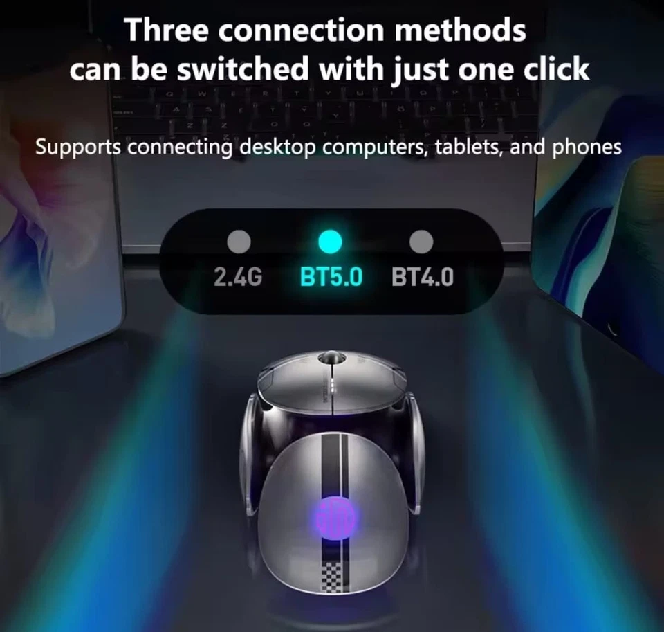 Inphic X2 Silent Bluetooth Mouse Metal Base Rechargeable Wireless Gaming Mouse - Image 3 of 4