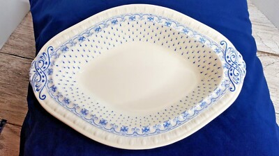 Vintage Copeland Spode Centurion Ermine  Blue Earthenware Serving Bowl rare
