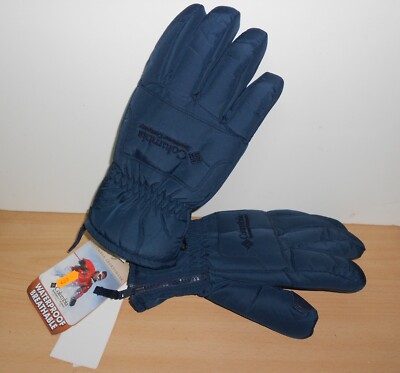 Columbia snow Heat Winter Gloves Waterproof Breathable Blue Men's sz SMALL 