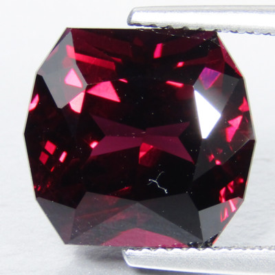 10.40Ct Natural Genuine Raspberry Color Rhodolite Garnet Rectangular Cut
