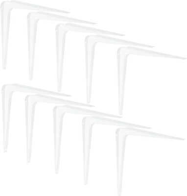 10 Konsole Regalträger Regal Winkel weiß Regalbodenträger Wandkonsole 100-350 mm