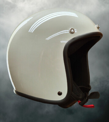 Matrix Jet Low profile Open Face helmet in Vintage Cream white
