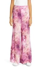 Love Moschino Pink Paint Wide Leg Pallazzo Pants High Rise Waist NEW 1130 US 4