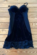 Guess By Marciano Women’s Sleeveless Padded Velvet Dress size 4 Black W2
