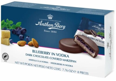 Anthon Berg Blåbär i Vodka 8-Pack | Dark Chocolate & Marzipan Vodka Infusion