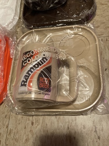 Vintage Ramblin’ Root Beer Soda Plastic Mug and Plate Set Promo sealed Ingrid - Picture 3 of 10