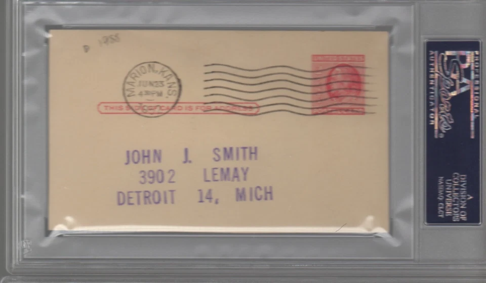 Glenn Cunningham Olympics Signed AUTOGRAPH Postcard Index Card PSA DNA - Image 2 of 2