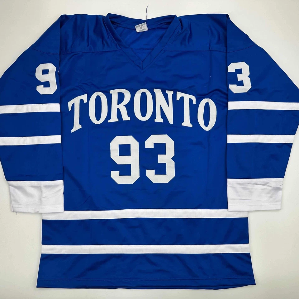Autographed/Signed Doug Gilmour Toronto Blue Hockey Jersey JSA COA - Image 4 of 4