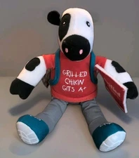 2019 Chik Fil A Plush Back To School Cow Grilled Chikin Gits A+ Backpack 9"