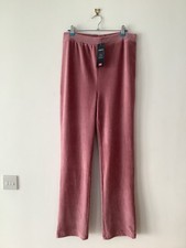 Cotton Traders Ladies Jersey Cord Trousers Size 16 Dusky Pink Inside Leg 31 BNWT