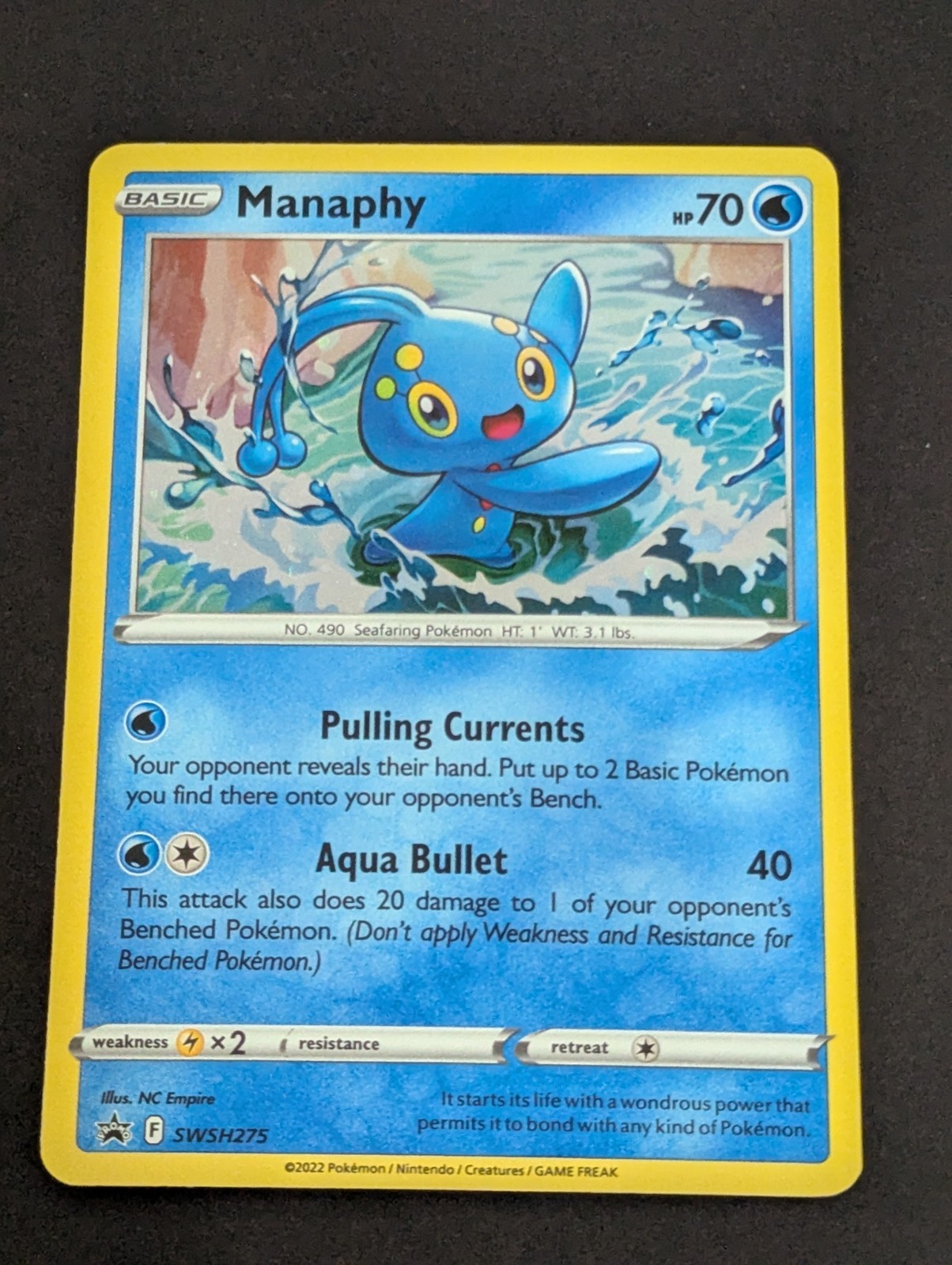 Manaphy SWSH275 Promo Pokemon Card NM