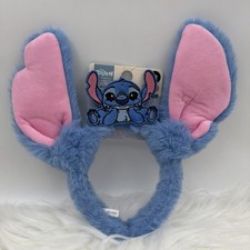 Disney Lilo Stitch Stitch Fuzzy Ears Plush Headband NWT Ear
