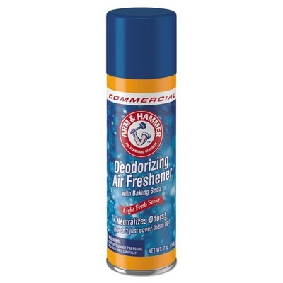 Arm & Hammer Baking Soda Air Freshener, Light Scent, 7 oz Aerosol Spray, 12/CT