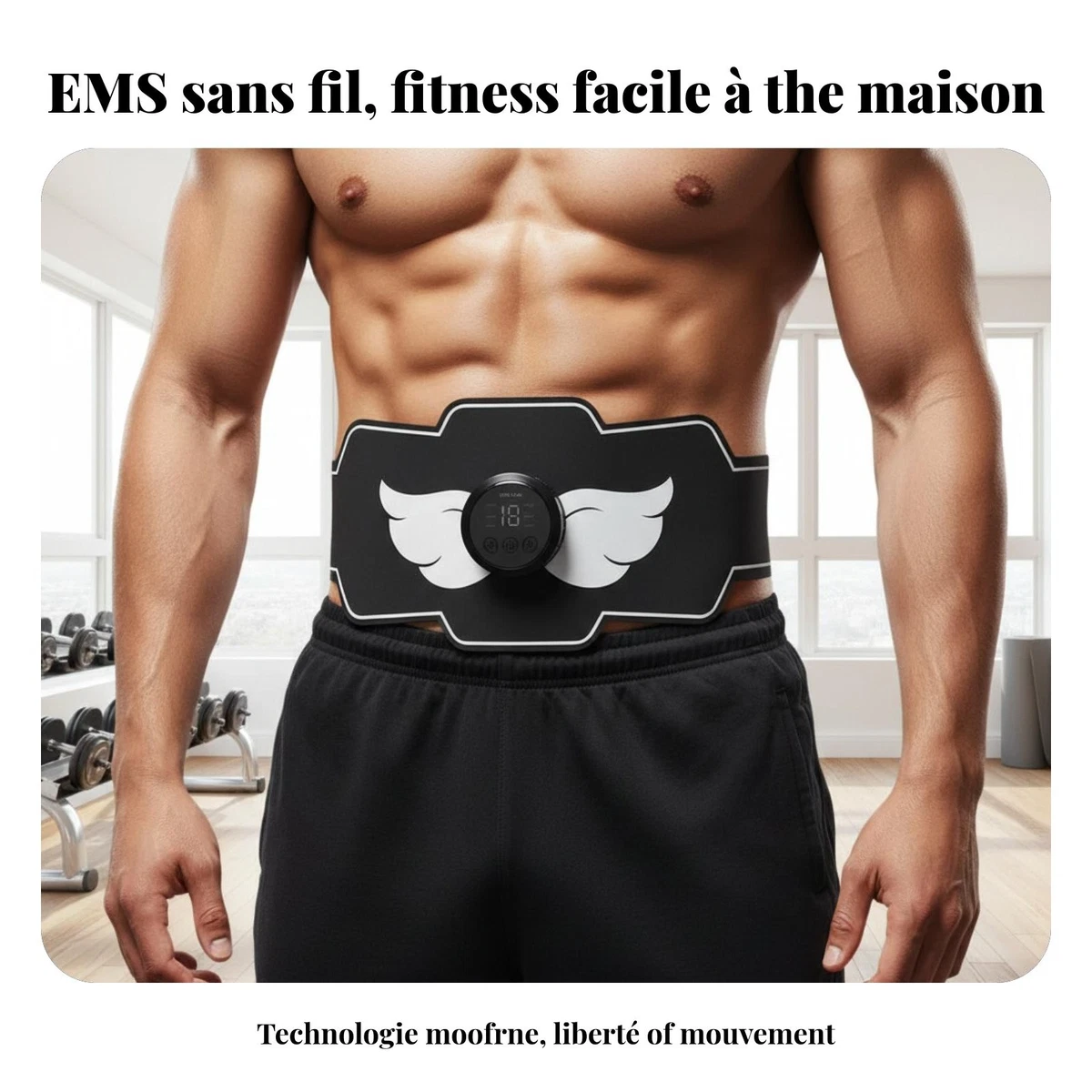 Ceinture EMS Trainer V2.0 RELOAD - Electrostimulation Abdos, Bras, Jambes