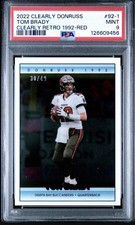 2022 Panini Clearly Donruss - Clearly Retro 1992 Tom Brady #92-1 Red /49
