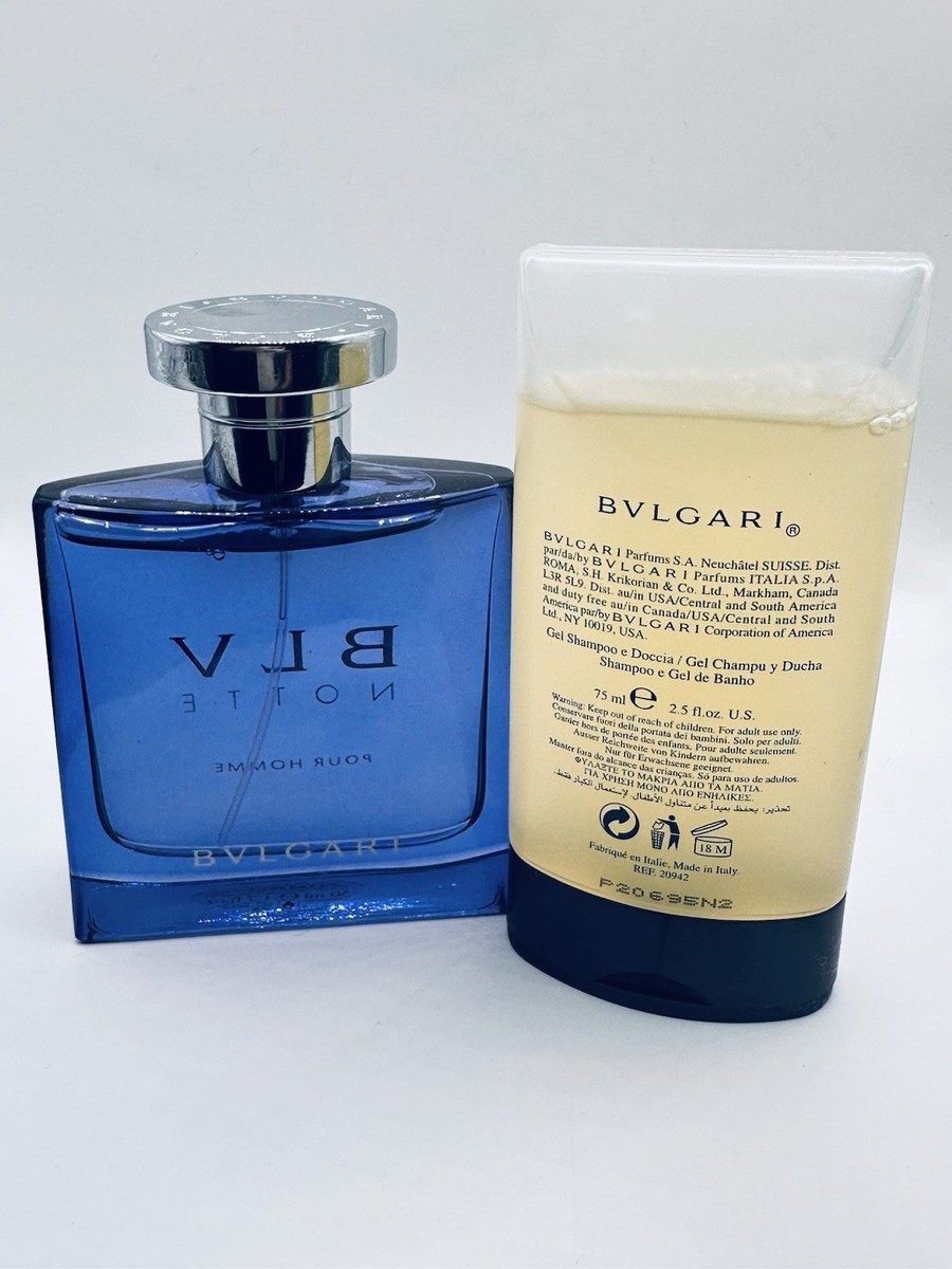 【新品】BVLGARI BLV Notte Pour Homme 50ml Bvlgari BLV Notte Pour Homme EDT 1.7Oz/50ml + ShowerGel Rare