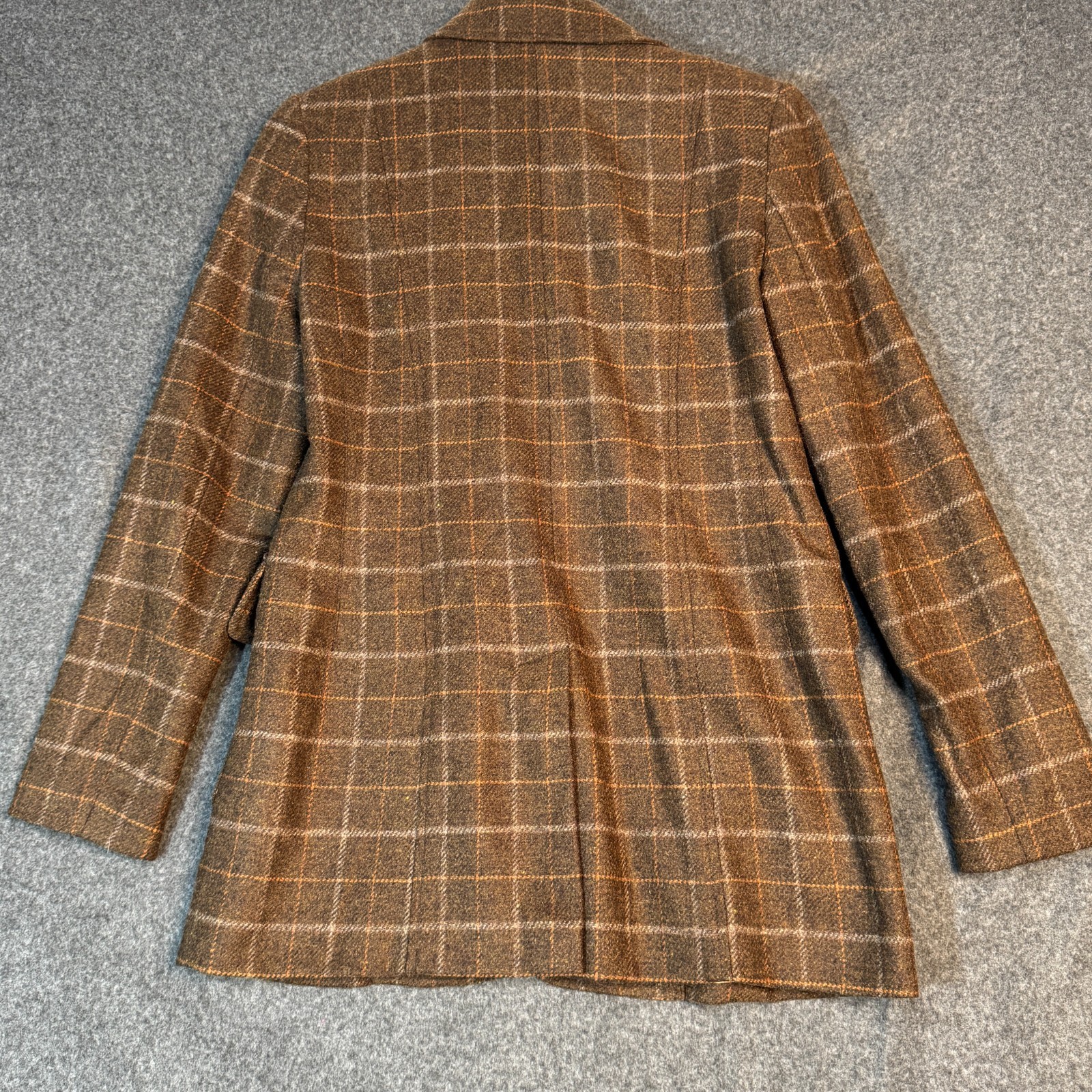 Peruvian Connection Plaid Blazer Jacket Brown Tan… - image 5