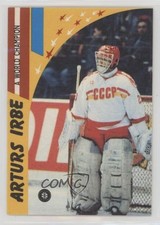 1991-92 Tri-Globe Russia Magnificent Five Arturs Irbe #19 0o5t