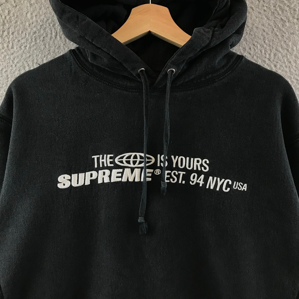 SUPREME World Is Yours Hooded Sweatshirt Logo Embroidered Small | eBay
