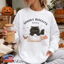 Black Cat Baking Halloween Sweatshirt