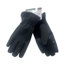 Isotoner Mens Large Black SmartDri Gloves Eco Comfort NEW