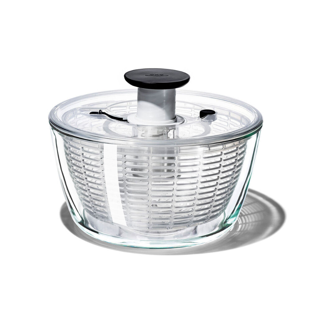 OXO Good Grips Glass Salad Spinner and Lettuce Dryer Serving Bowl-image