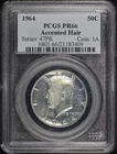 1964 Accented Hair Kennedy Half Dollar PCGS PR-66
