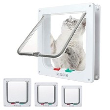 EGETOTA Cat Door Flap Extra Large Outer Size 11" x 9.8" , 4 X-Large, White