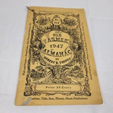 Vintage 1947 Edition of The Old Farmer's Almanac, 155th Year of Publicaiton VGC