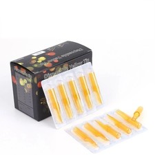 50 Yellow Disposable Tattoo Machine Gun Nozzle Tips Permanent Makeup Needle Tube